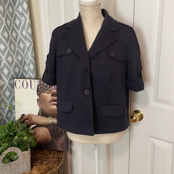 Ann Taylor’s LOFT Navy Short Sleeved Blazer/Jacket - Picture 2 of 7